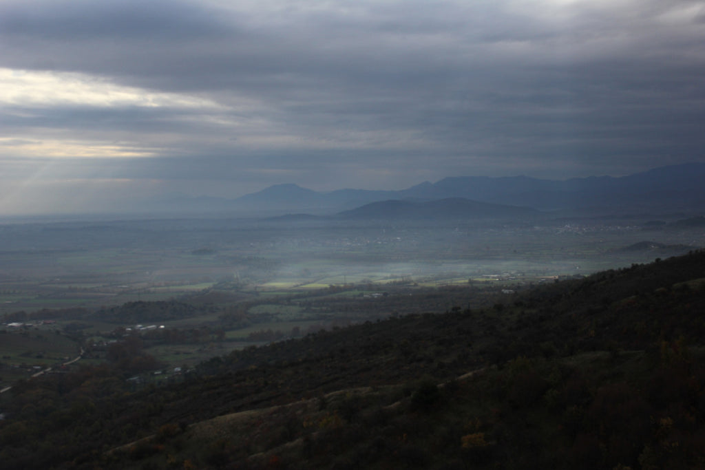 Moody skies over vast plain