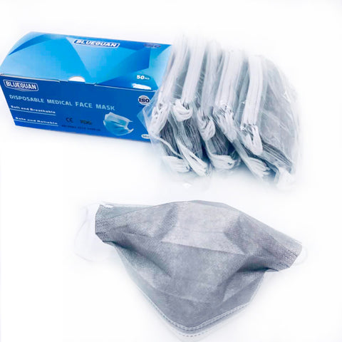 FDA / CE approved Disposable Medical Face Mask, 3 Layers, 50pcs/box,Grey  www.betterlifemart.com