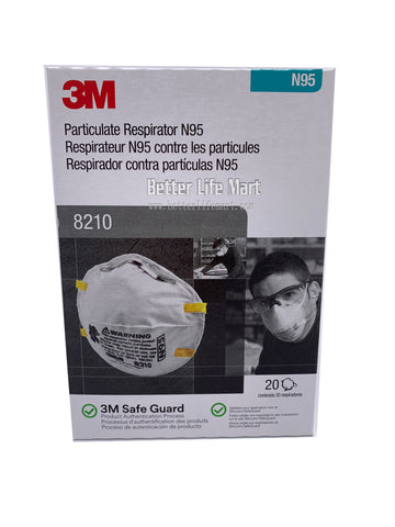 3M 8210 Particulate Respirator, N95, face mask   www.betterlifemart.com