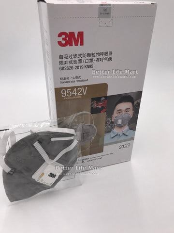 3M 9542V KN95  Particulate Respirator Face Mask, www.betterlifemart.com