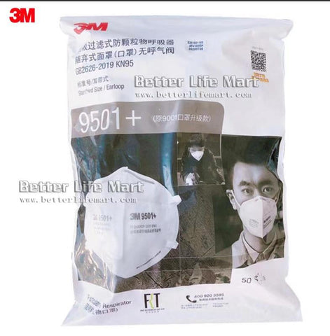 3M 9501+ KN95  Particulate Respirator Face Mask 