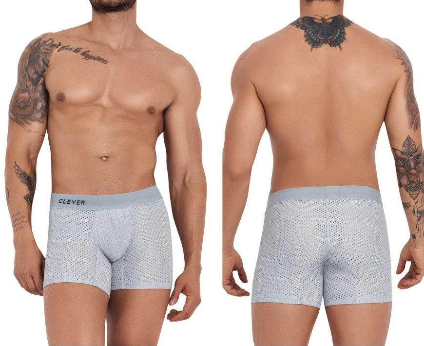 Clever 1260 Euphoria Boxer Briefs Gray Underwear for Men Johnnies Closet