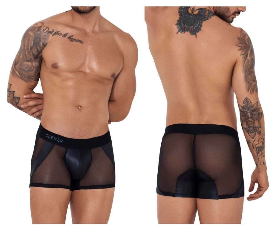 Clever 1224 Inferno Trunks Black Underwear for Men Johnnies Closet