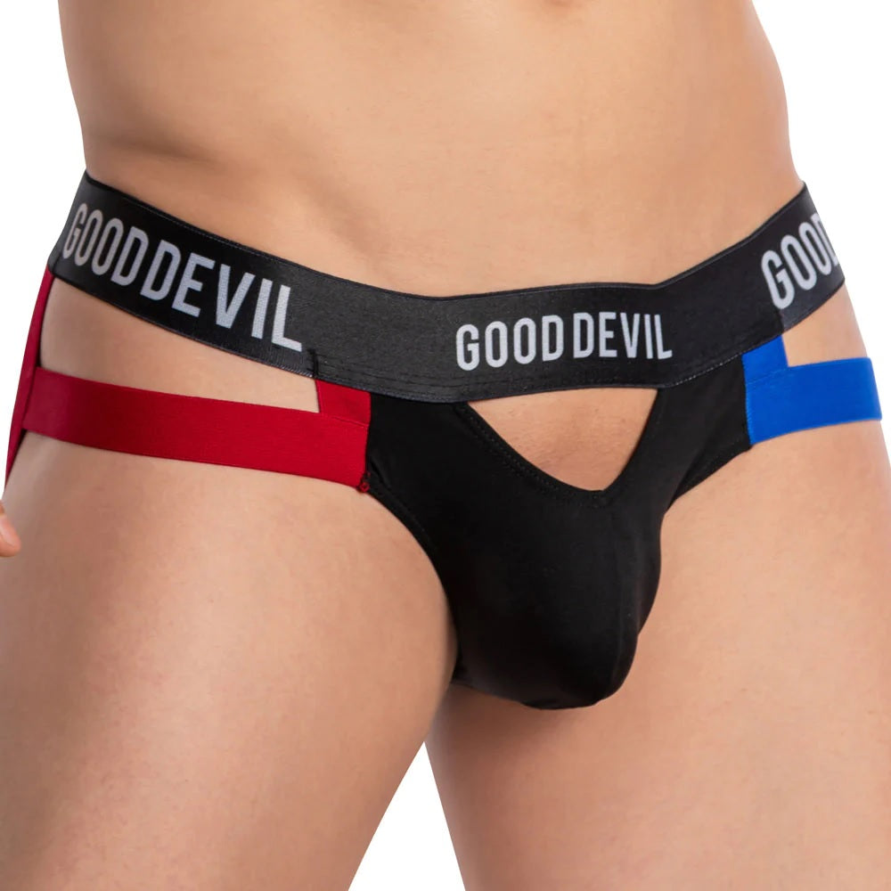 Good Devil GDE067 Mens Open Pouch Backless Underwear Jockstrap Black Johnnies Closet