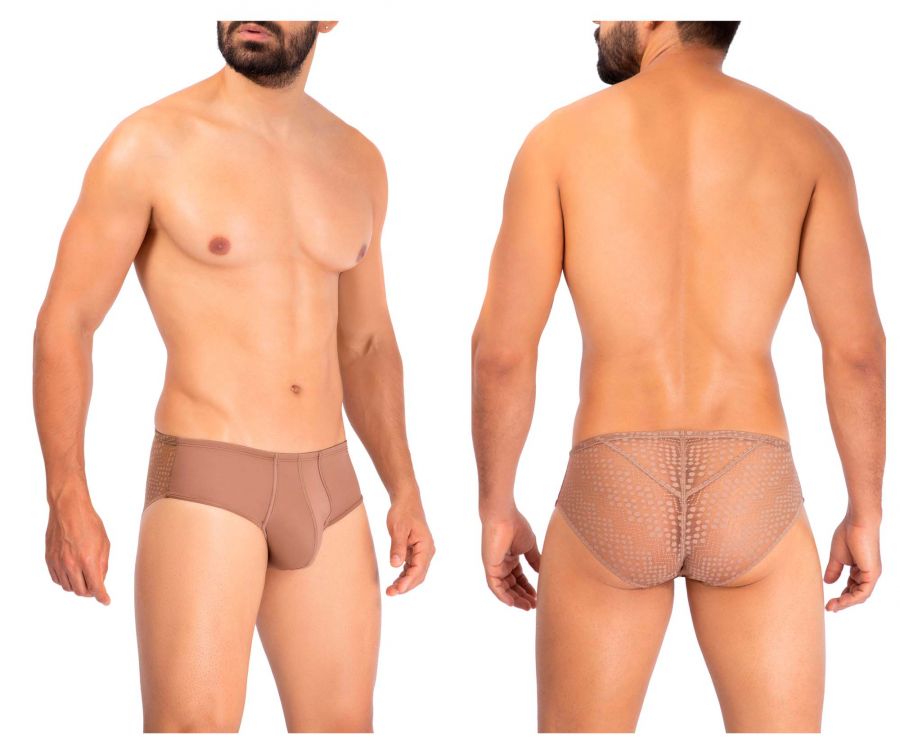 HAWAI 42157 Solid Lace Briefs Cocoa Mens Underwear Johnnies Closet
