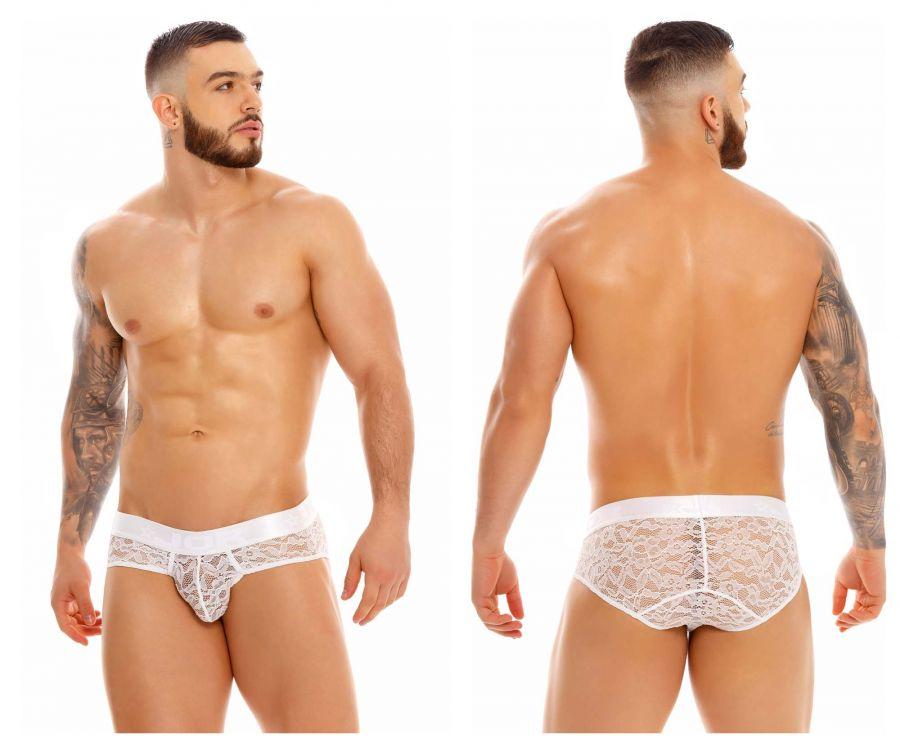 JOR 1379 Romance Lace Briefs White Mens Underwear Johnnies Closet