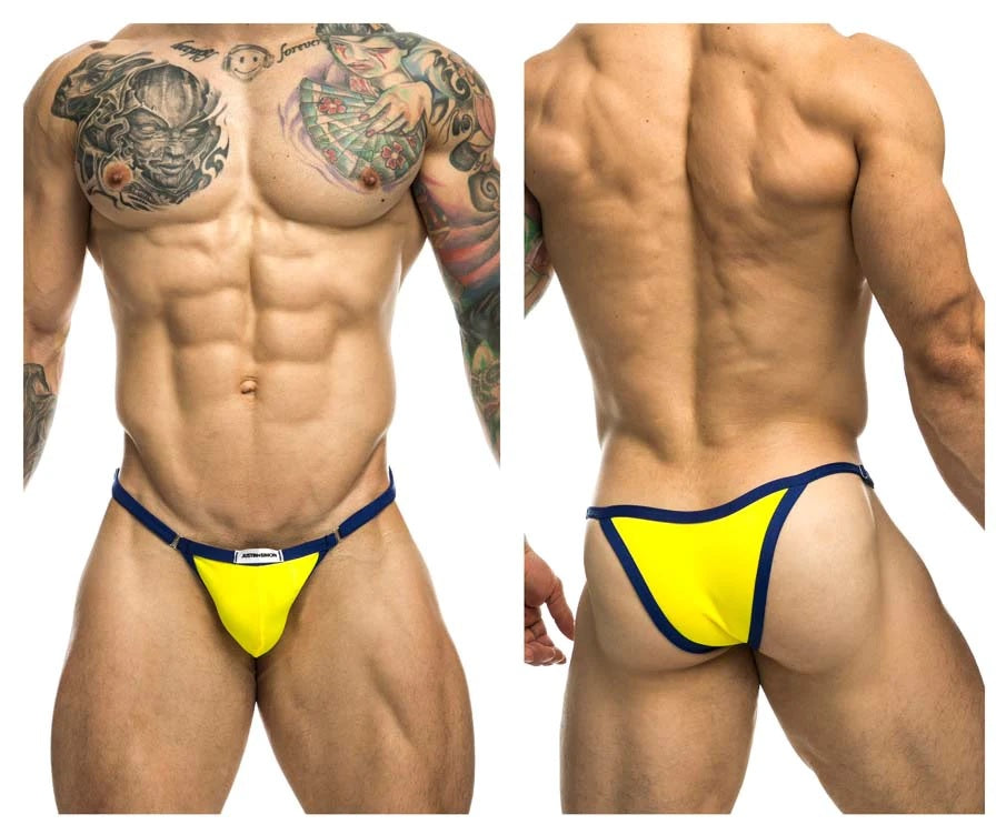JUSTIN+SIMON XSJ12 Bikini One Yellow Mens Underwear Johnnies Closet