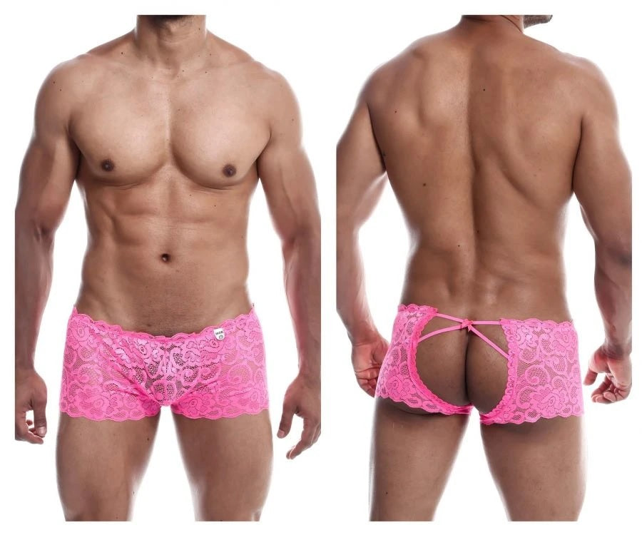Male Basics MBL53 Lace Trunks Hot Pink Mens Underwear Johnnies Closet