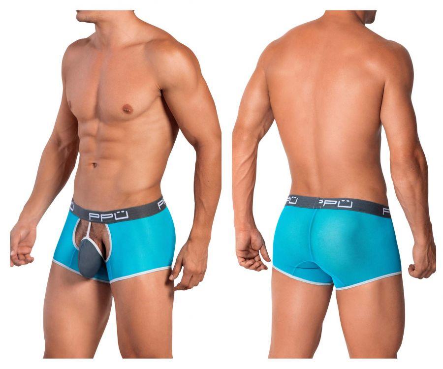 PPU 2108 Floater-Mesh Trunks Turquoise Mens Underwear Johnnies Closet