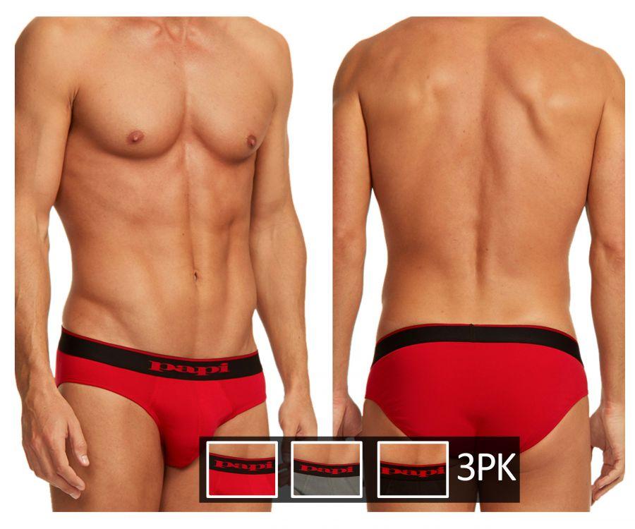 Papi 3PK Cotton Stretch Brief Mens Underwear Johnnies Closet