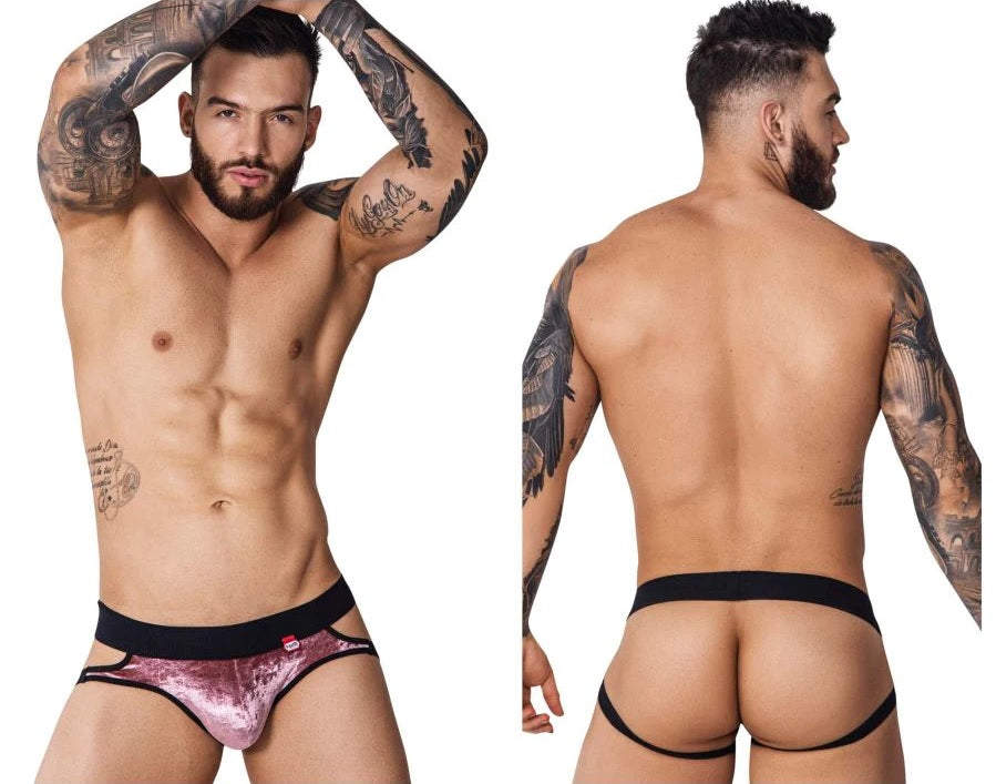 Pikante 1100 Clandestine Velvet Jockstrap Pink Mens Underwear Johnnies Closet