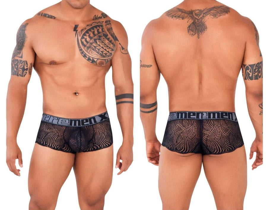 Xtremen 91123 Chic Lace Briefs Black Mens Underwear Johnnies Closet