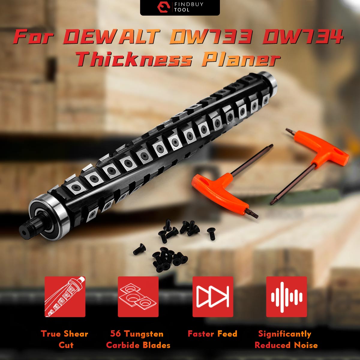 Corte de cortador helicoidal para DeWalt DW733 DW734