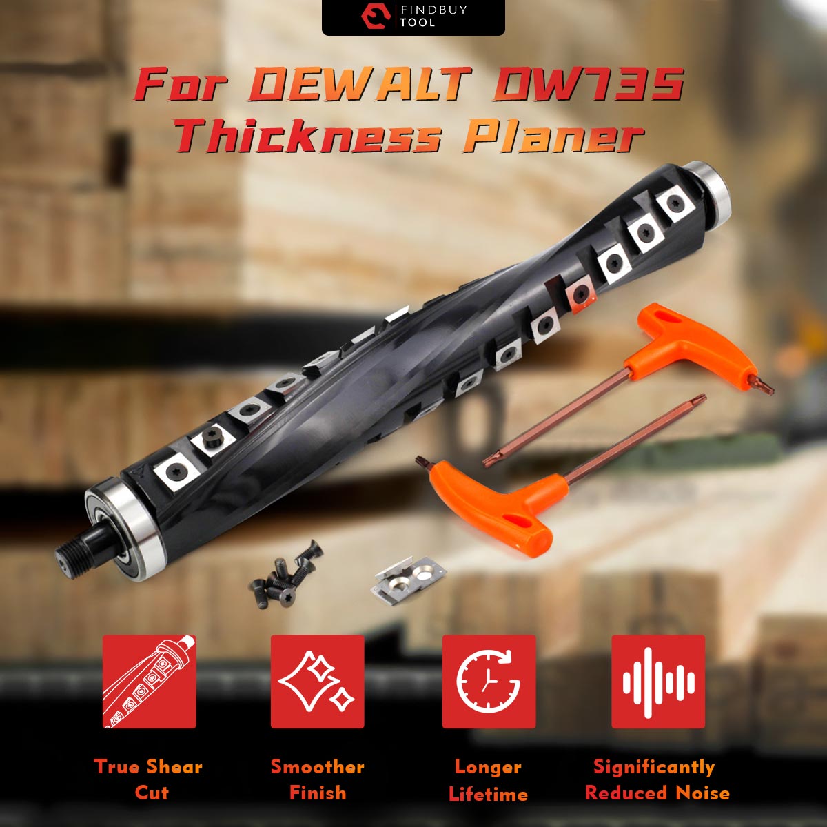 Cabeça helicoidal para os recursos de Dewalt DW735