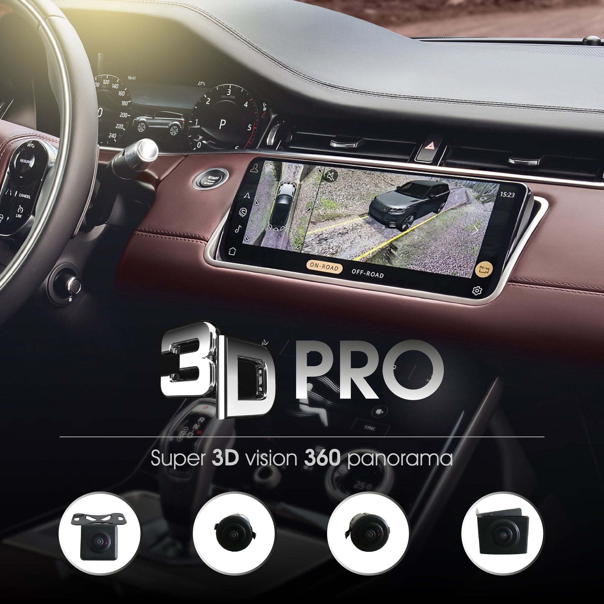 360 degree panoramic ALL surround - view 3D bird eye car cameras for Land Rover