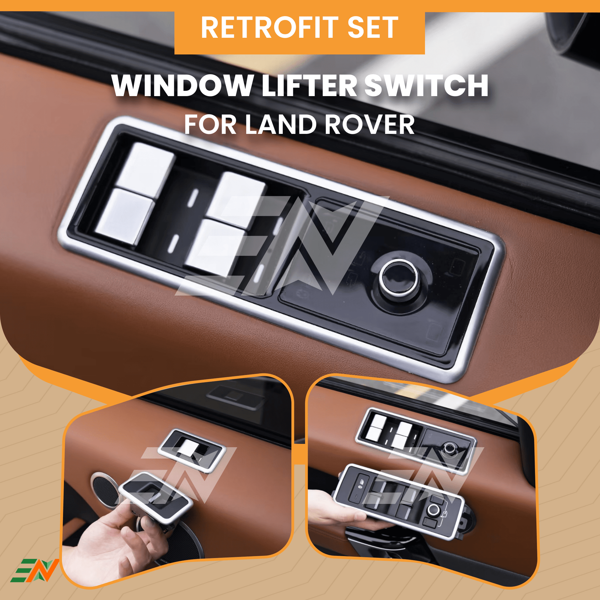 Euronavigate Retrofit window lifter switch SET for Land Rover
