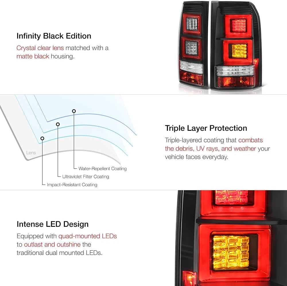 Euronavigate Car Luxury OLED Tail Light Lamps for Land Rover Discovery 4 LR4 - Plug & Play, Crystal Clear Vehicle Headlamp Plug And Play Upgrade Replacement Replacement Retrofit Aftermarket Accessories