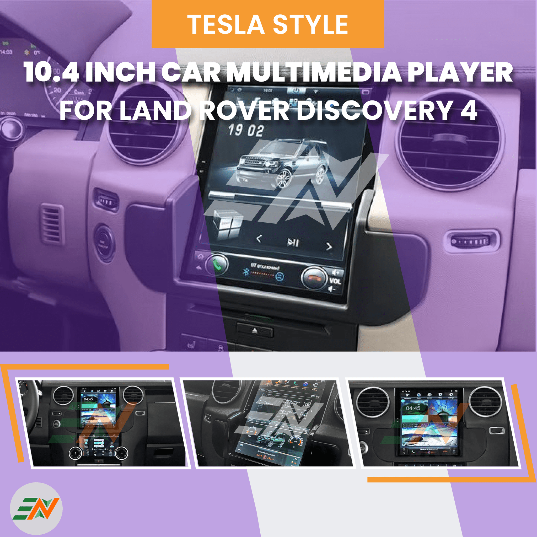 Euronavigate 10.4 inch tesla style car multimedia player for Land Rover Discovery 4