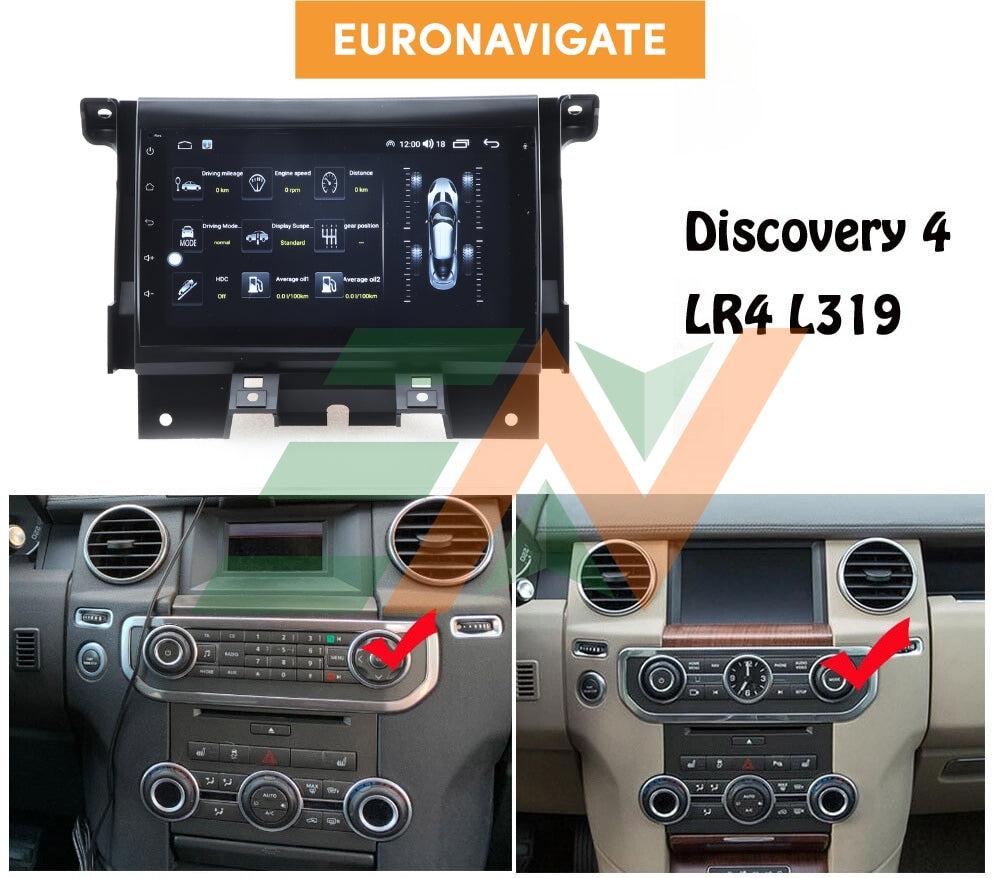 Euronavigate 12.0 android infotainment upgrade for Land Rover Discovery 4