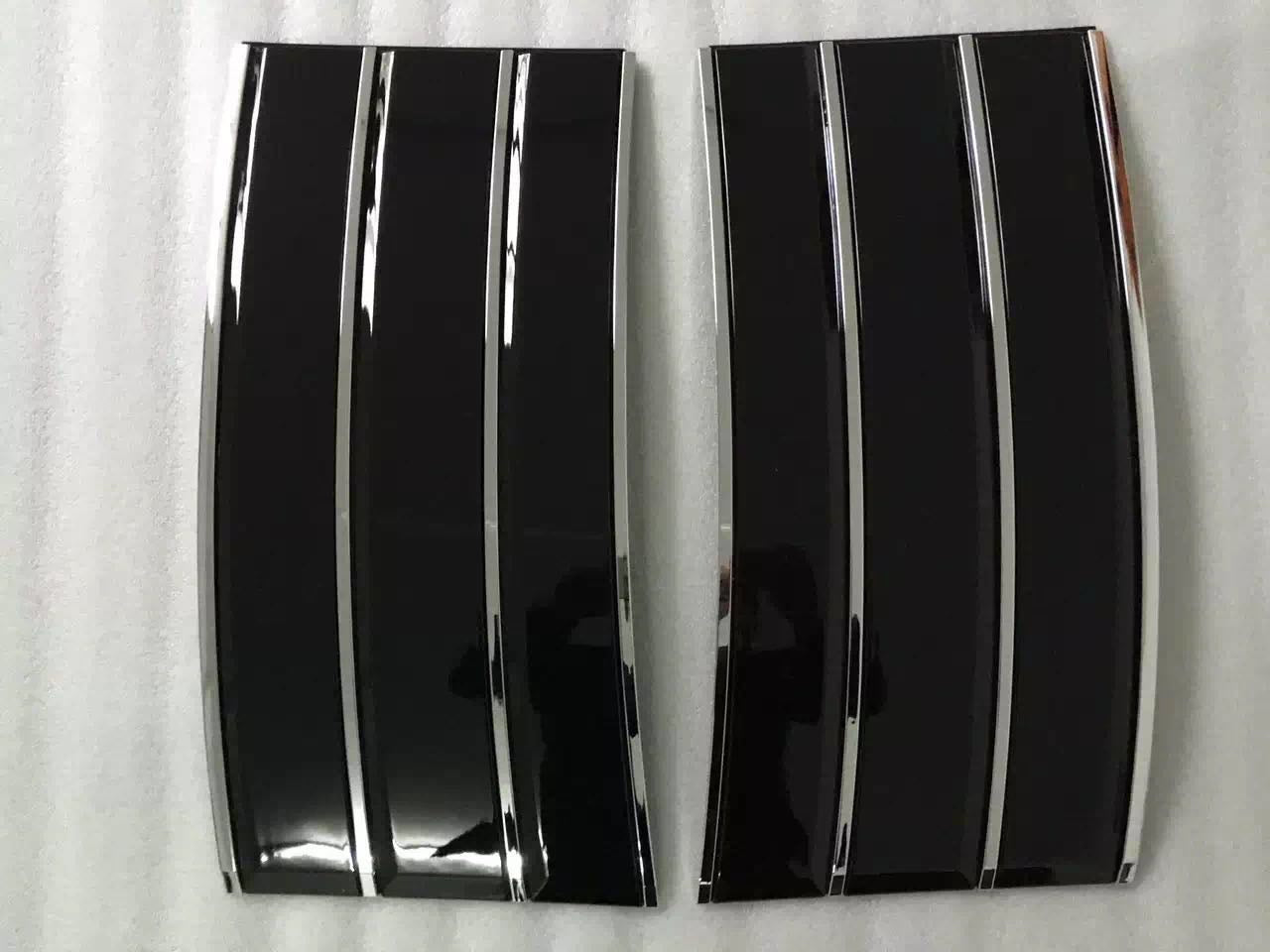 Euronavigate ABS style side shark gill door air vent kit cover trim For Range Rover Vogue L405 - Carbon fiber chrome stripes