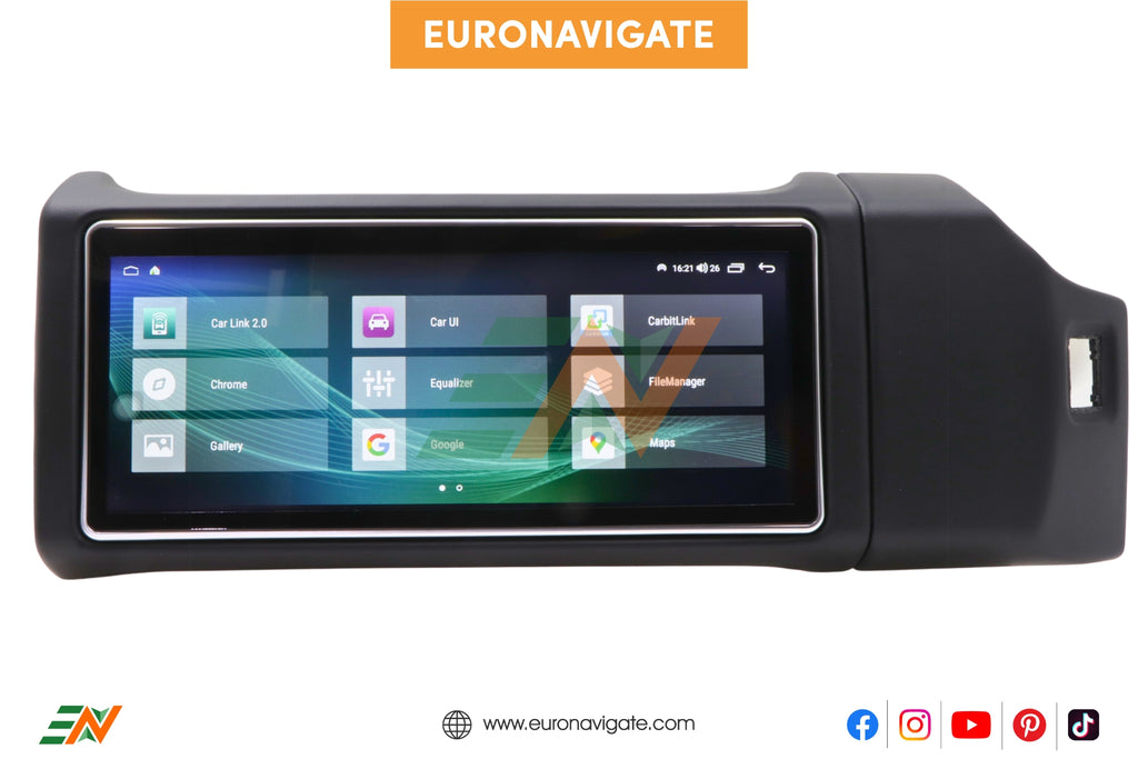 Range Rover Sport L494 12.3 Infotainment Upgrade can navigate, entertain, and connect effortlessly with the latest Android 13.0 OS, 8GB RAM, and 128GB ROM, all seamlessly integrated into a premium leather frame, ensuring a seamless and stylish driving journey.