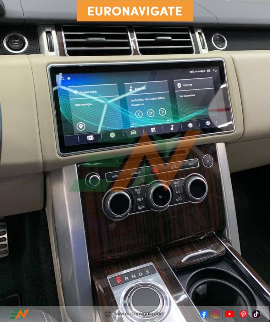 Upgrade your driving experience with a touchscreen, wireless Apple CarPlay and a built-in camera. Seamlessly integrate technology and luxury into your Range Rover Sport L494 with our Euronavigate 12.3-inch Android infotainment display. You can easily switch between the original vehicle system and the Android operating system for even more convenience.