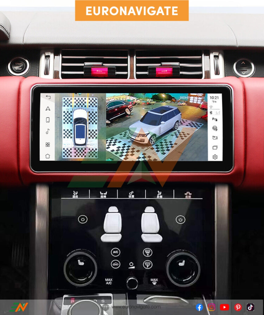 Upgrade your Range Rover Vogue L405 with our Euronavigate 12.3" Android Infotainment System. Complete OEM integration ensures a smooth transition between the original car system and Android, offering unparalleled flexibility and advanced technology.