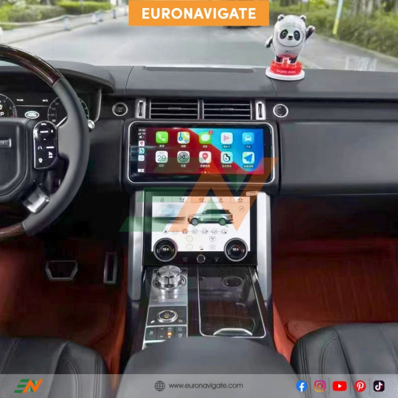 Upgrade your driving experience with our Euronavigate 12.3" Android Infotainment for Range Rover Vogue L405. Navigate, entertain, and stay connected seamlessly with Android 13.0, 8GB RAM, and 128GB ROM, encased in a luxurious leather frame.