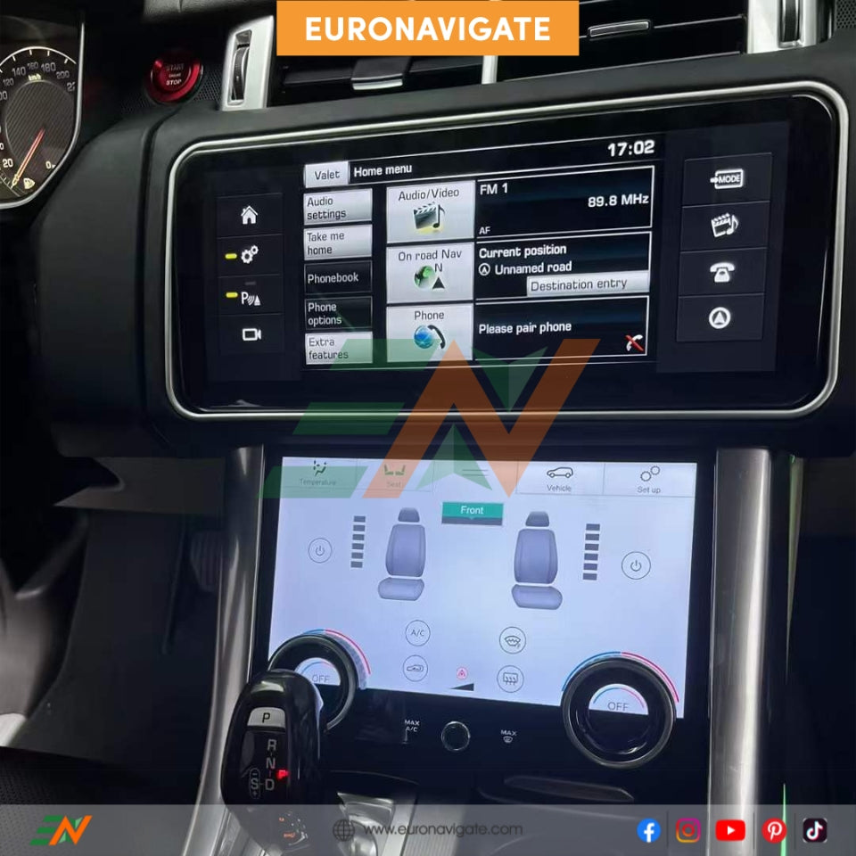 Upgrade your Land Rover Range Rover Sport L494 with the Euronavigate 12.3-inch Rotatable Car Radio.