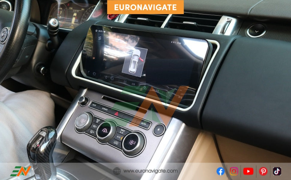 Modernize your drive with the Euronavigate 12.3-inch Android Head Unit, crafted to enhance both aesthetics and technology for your Range Rover Sport L494.