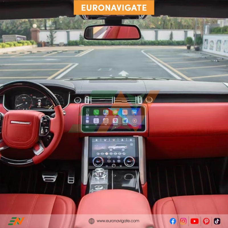 Modernize your drive with the Euronavigate 12.3-inch Rotatable Android Head Unit, crafted to enhance both aesthetics and technology for your Range Rover Vogue L405.