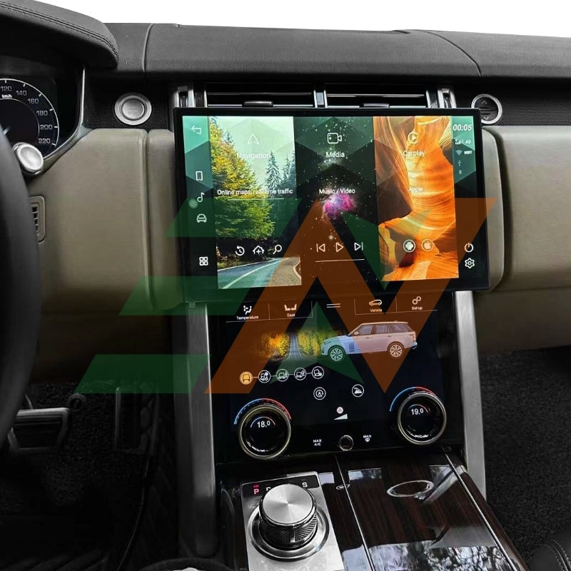 Upgrade your driving experience in the Range Rover Vogue L405 with Euronavigate's 13.0-inch Touch Screen Android Infotainment upgrade.