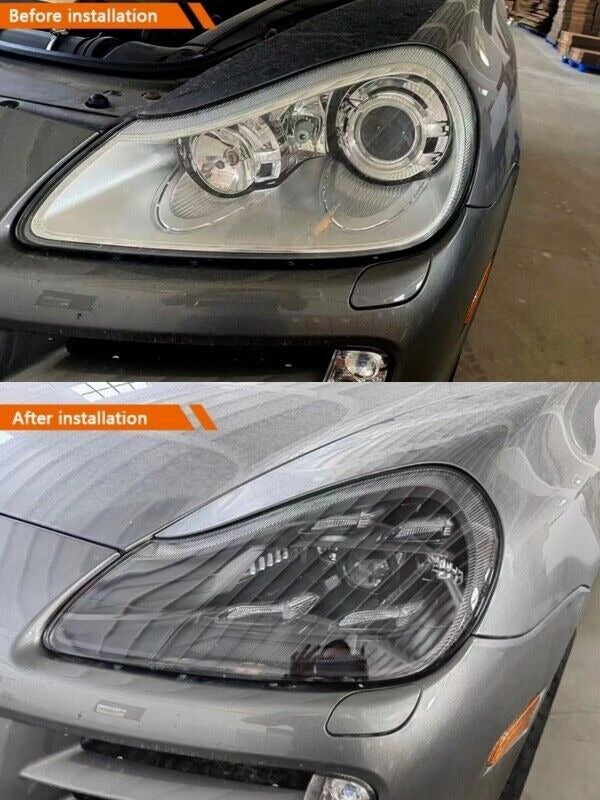 Upgrade your Porsche Cayenne (957) with these Matrix Front Lamps, featuring a sleek and modern