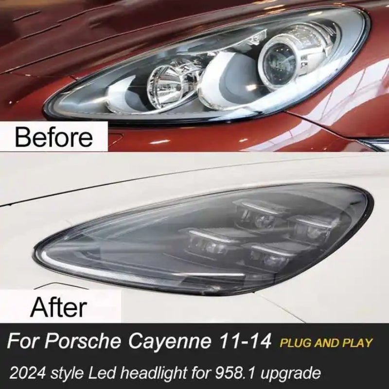 Upgrade your Porsche Cayenne with our 2024 Style LED Headlights and enjoy enhanced lighting performance