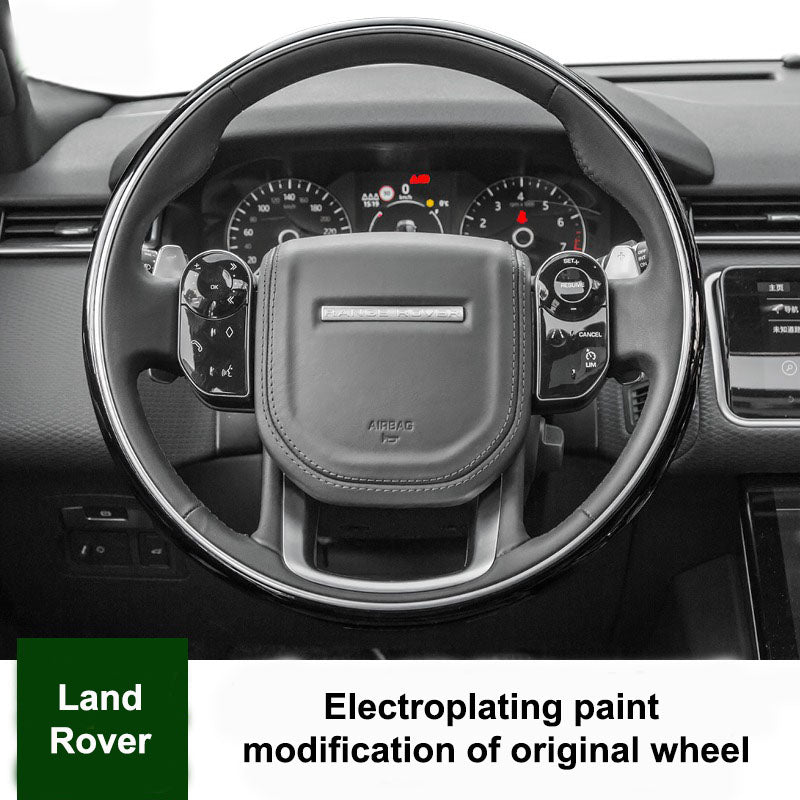 Euronavigate Hand-crafted whole circle lacquer wood steering wheel Range Rover Sport Velar Evoque