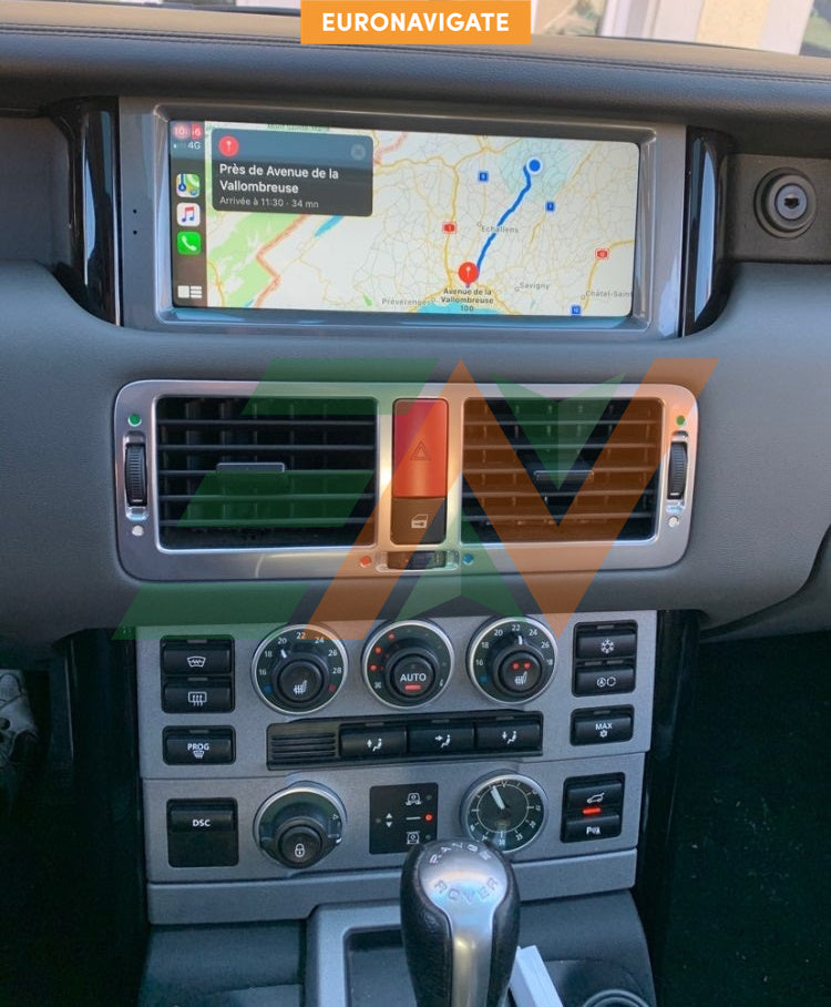 Elevate your Range Rover Vogue L322 with a 10.25-inch Android touchscreen by Euronavigate. Enjoy GPS navigation, multimedia, Apple Carplay, wireless receiver, hands-free functionality, and easy plug-and-play retrofit accessories.