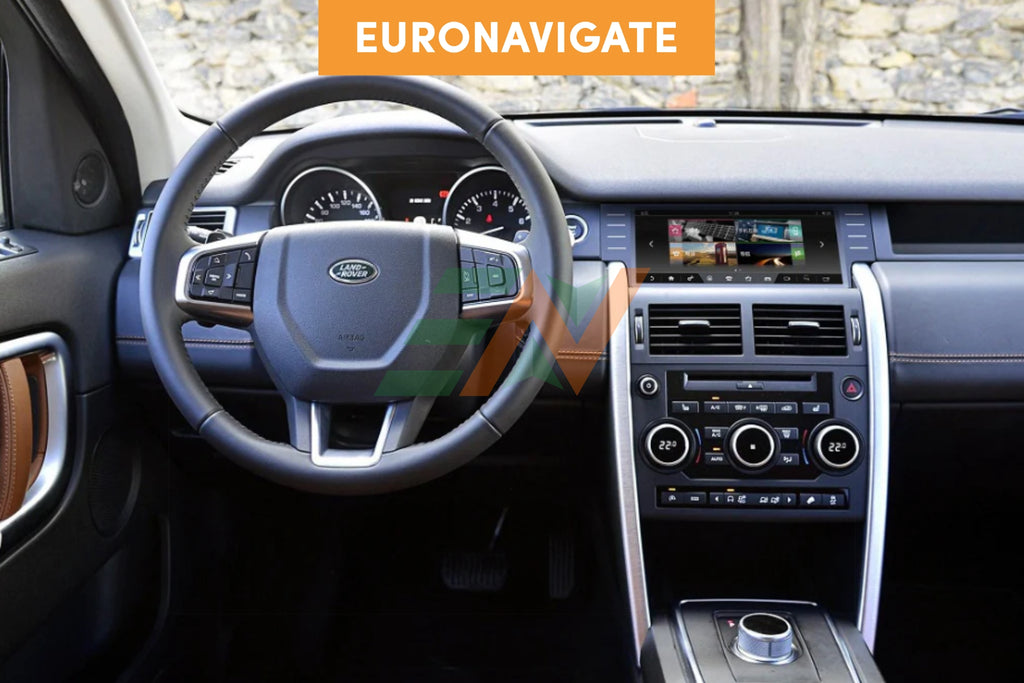 High-tech with the Euronavigate 12.0 Android 10.25 infotainment system for the Land Rover Discovery Sport. Designed for the driver, this upgrade promises connectivity, entertainment, and safety features all in a sleek package.