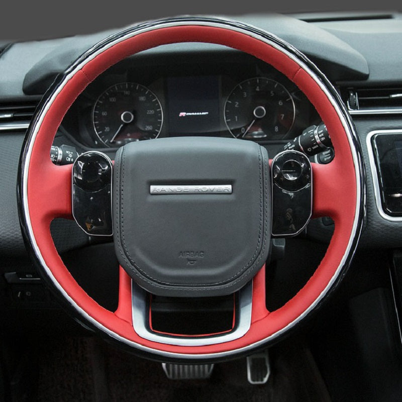 Euronavigate Hand-crafted whole circle lacquer wood steering wheel Range Rover Sport Velar Evoque