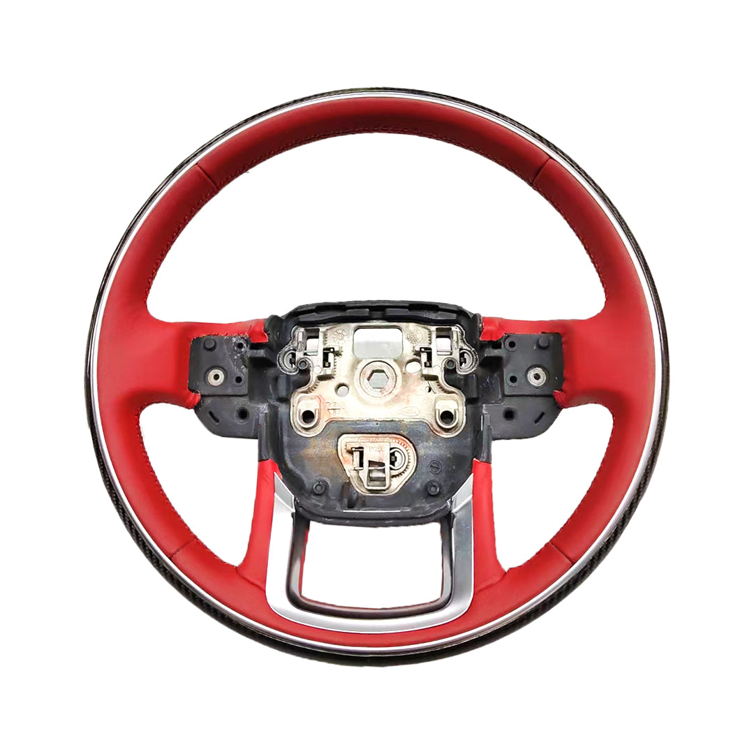 Euronavigate Hand-crafted whole circle lacquer wood steering wheel Range Rover Sport Velar Evoque
