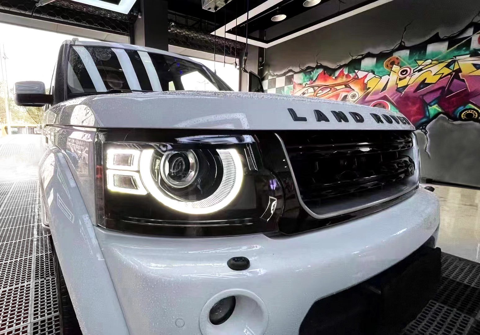 Euronavigate Modified LED new DEFENDER headlights for Land Rover Discovery 4 (2014 - 2016)