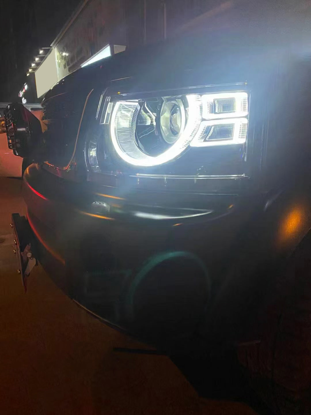 Modified LED headlights new DEFENDER style for - Land Rover Discovery 4 (2014 - 2016) Head Lamp