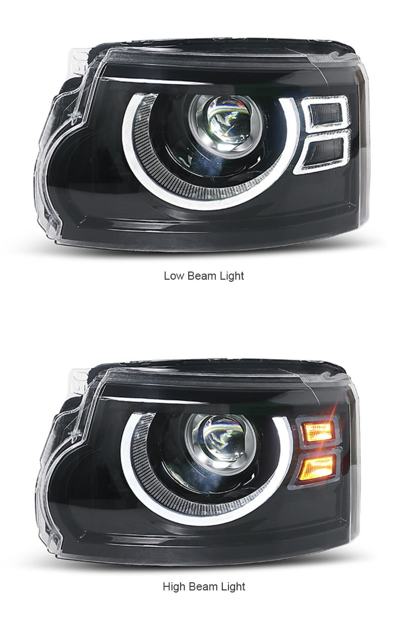 Euronavigate modified LED new DEFENDER headlights for Land Rover Discovery 4