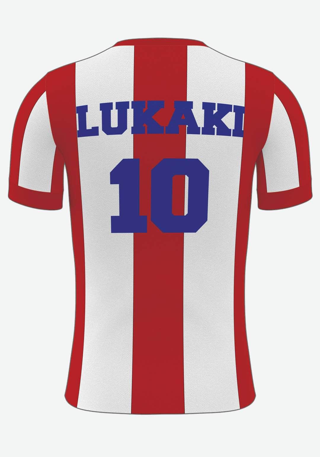 Se Atletico Fodbold plakat - med eget navn og nummer, 21x30 hos Lukaki.dk