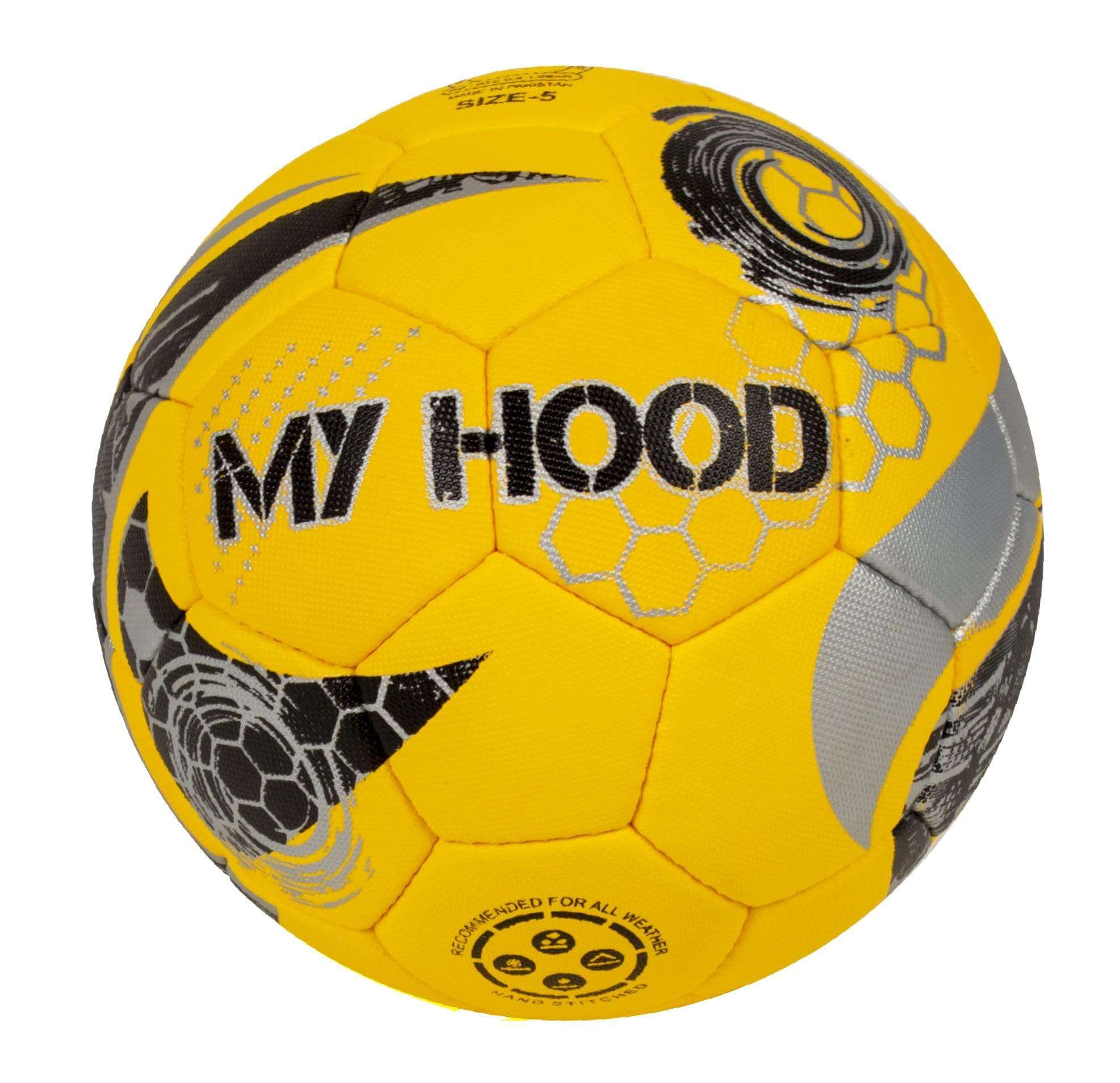 Billede af My Hood Fodbold i kunstlæder - Grøn eller orange/gul - str. 5, orange/gul