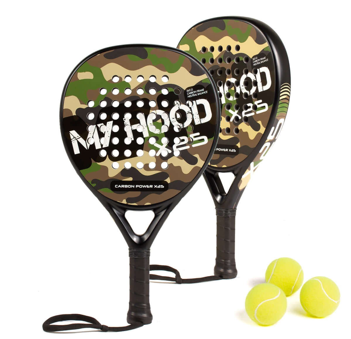 Billede af My Hood Padel Pack X25, Camo - (2 bat og 3 bolde)