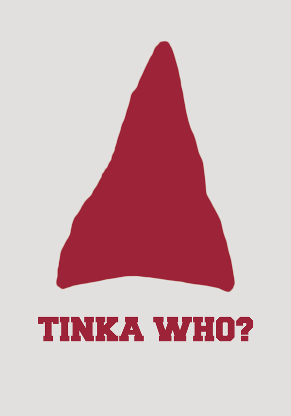 Se Tinka who? plakat, 50x70 / Rød hos Lukaki.dk