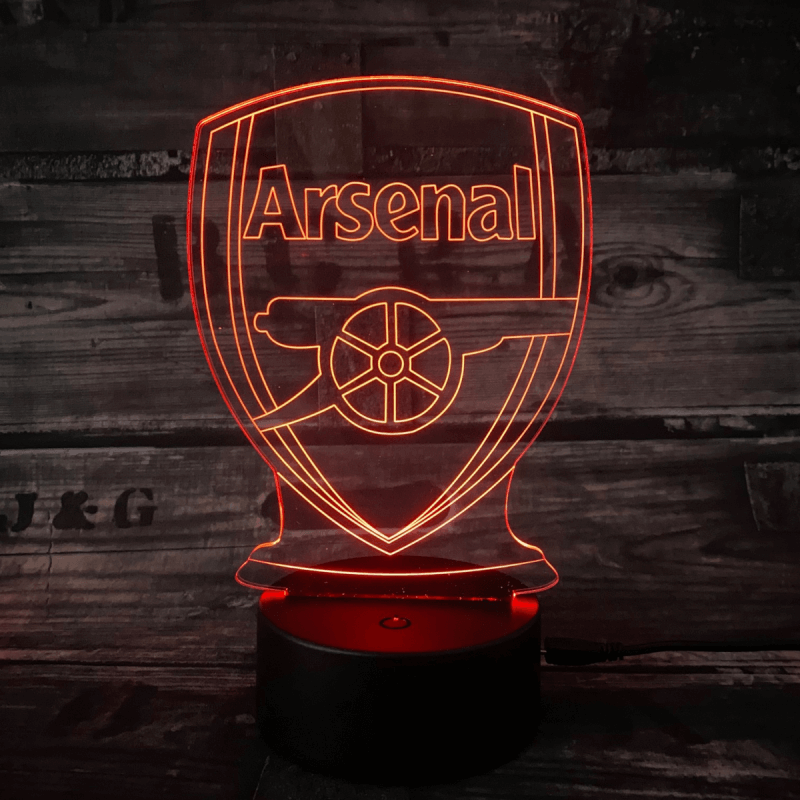 Billede af Arsenal 3D Fodbold lampe - Lyser i 7 farver