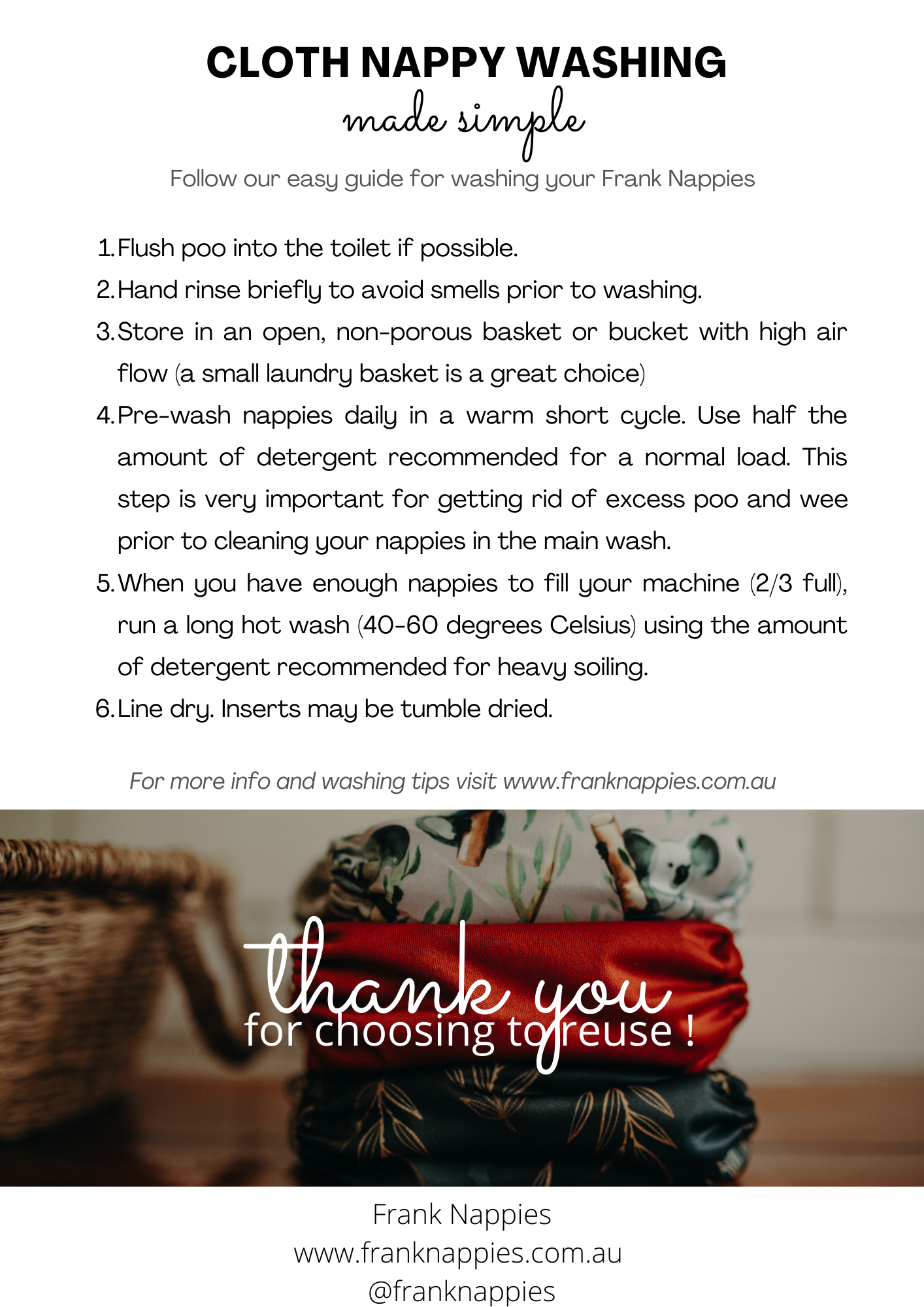 The Complete Guide to Washing Cloth Nappies - Frank Nappies