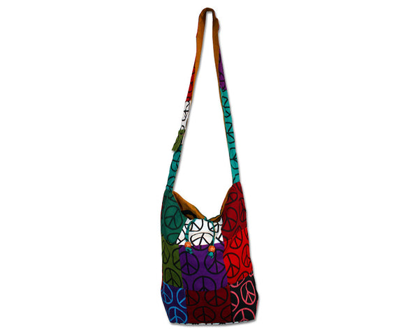 Large Peace Cotton Handmade Hippie Shoulder Bags Wholesale – Jon's ...