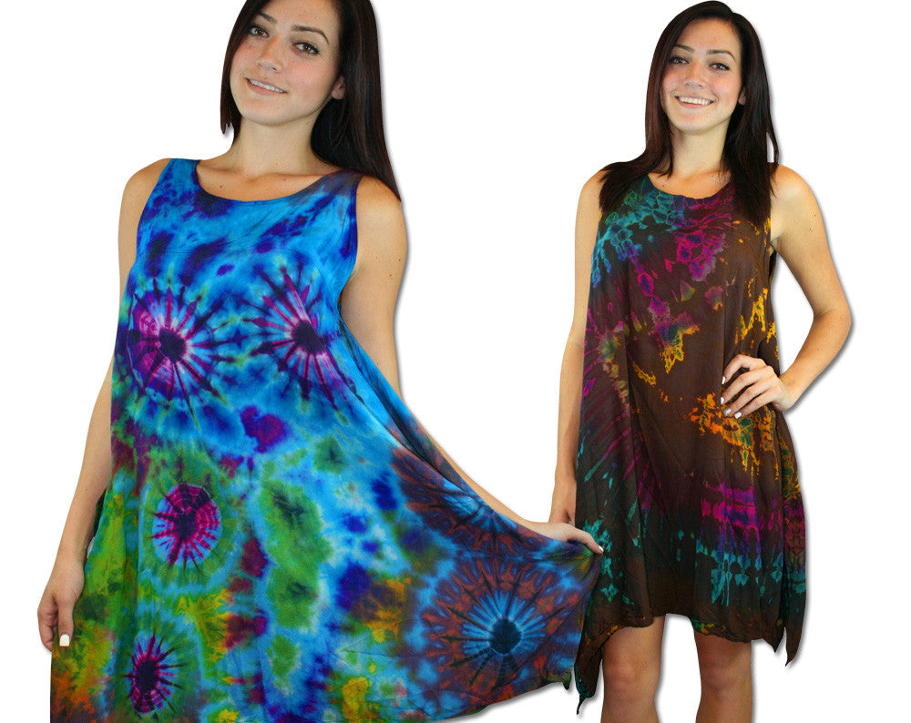 Shop Online Cotton Tie Dye Sleeveless Dresses – Jon's Imports Inc